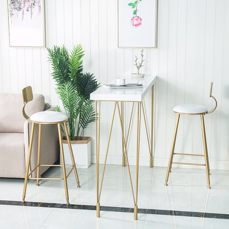 Style Glam 1/2/3 Pièces Tableau de bar Set Recangle Recangle Bar Table avec des tabourets hauts