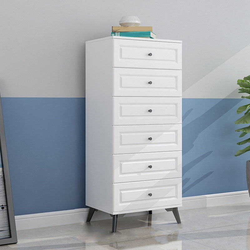 Contemporary Soft-Close Drawers Storage Chest Wood Dresser with Metal Feet