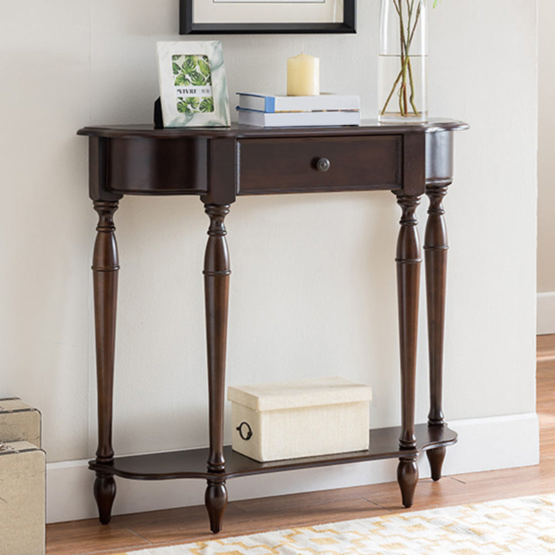 Tabella della console moderna larga della metà secolo "tavolo da divano a singolo cassetto