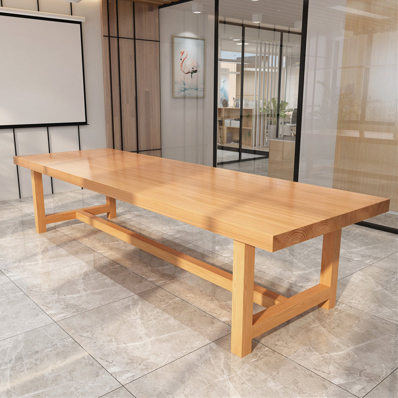 30 "H MODERNE OFFICE Desk rechthoekig Natural Solid Wood Writing Desk