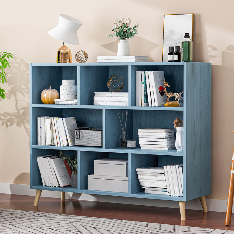 Modern Engineered Wood Book Shelf Closed Back Shelf Bookcase for Study Room