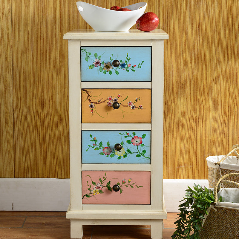 33 "alto 4 - cassetto cassetto, mobile laterale del rettangolo di legno