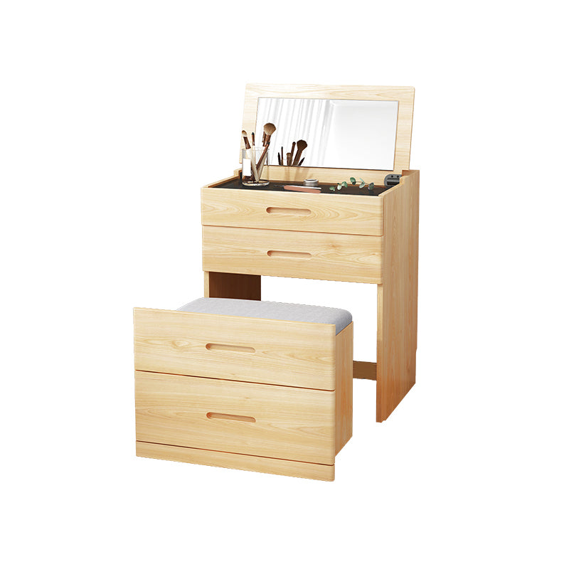 Solid Wood Makeup Vanity Desk Scandinavian Vanity Makeup Dressing Table Set