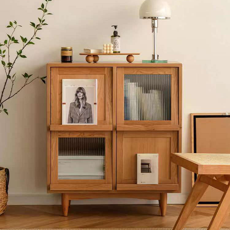 4 Türen 33 "l Server Einfacher Holzrahmen -Buffet -Server für Esszimmer