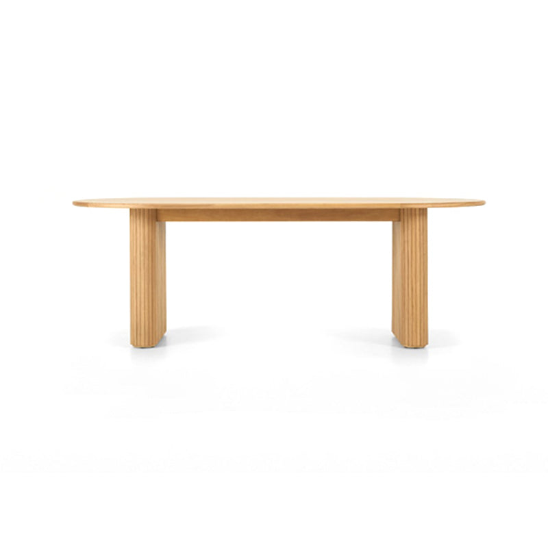 Tavolo da pranzo in stile contemporaneo tavolo in legno massiccio ovale per cucina domestica