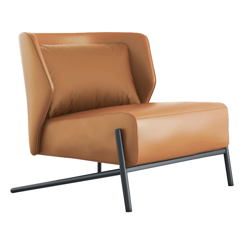 28.3"Wide Tight Back Armless Single Lounge Chair for Bedroom Orange Clearhalo 'Accent Chairs' 'accent_chairs' 'Chairs & Seating' 'furn' 'furn_accent_chairs' 'Furniture' 'Living Room Furniture' 5810971