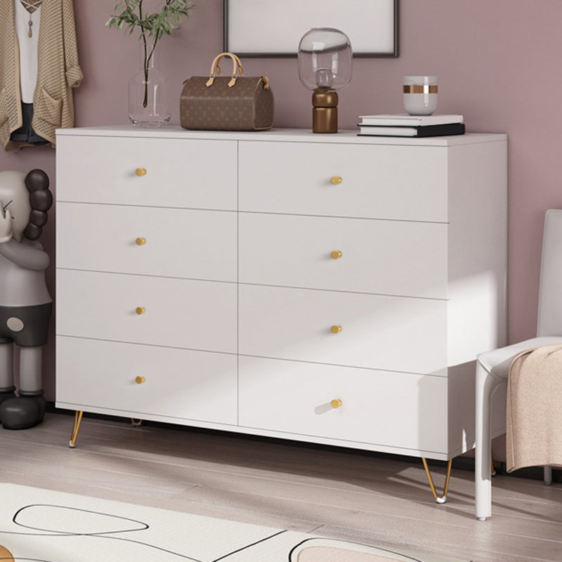 15.74" Wide Modern Accent Chest White Accent Cabinet with Drawers