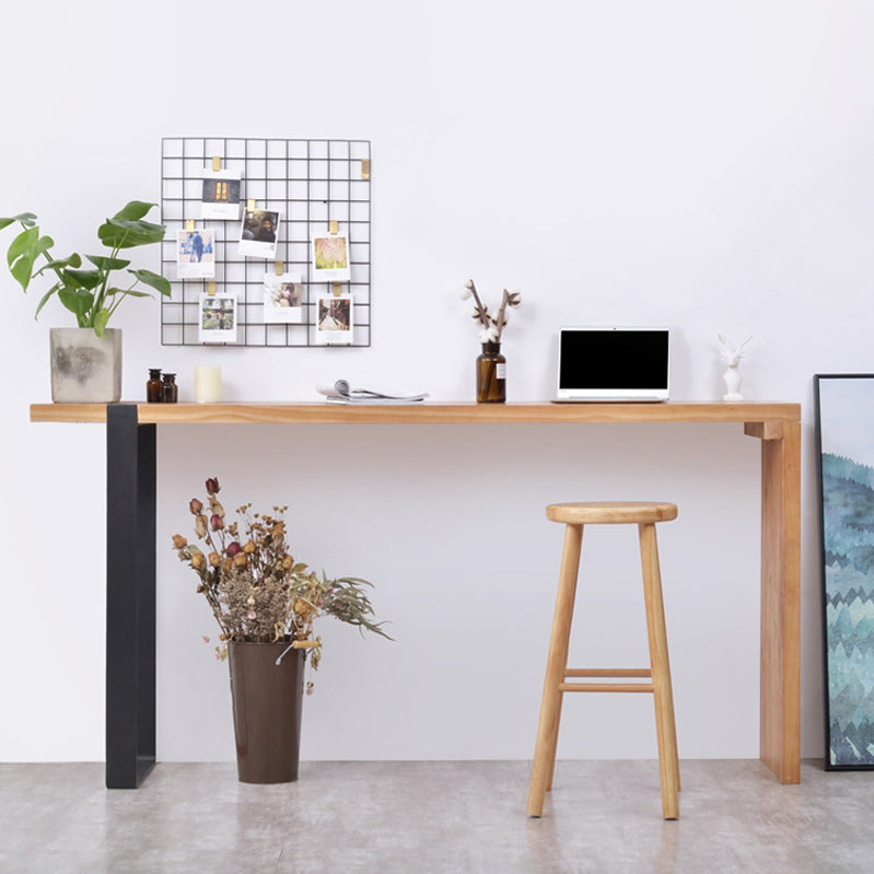 1/2 stuks luxueuze rechthoekige pubtafel set houten toonbanktafel met rugloze krukken