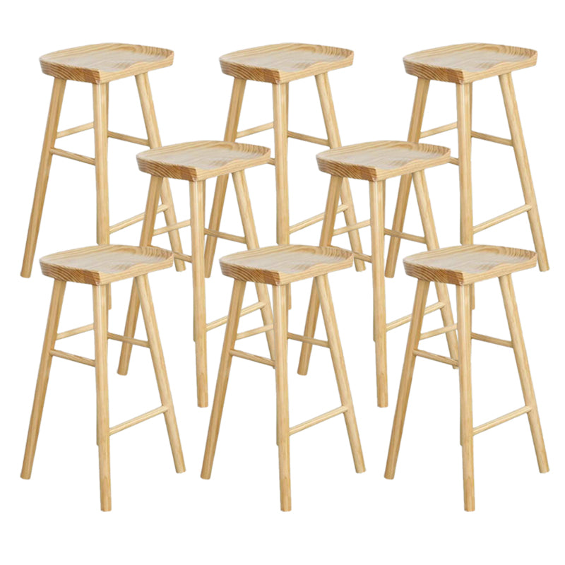 Sabastro de asiento de silla sin brazo silla de bar de fotos de madera maciza moderna