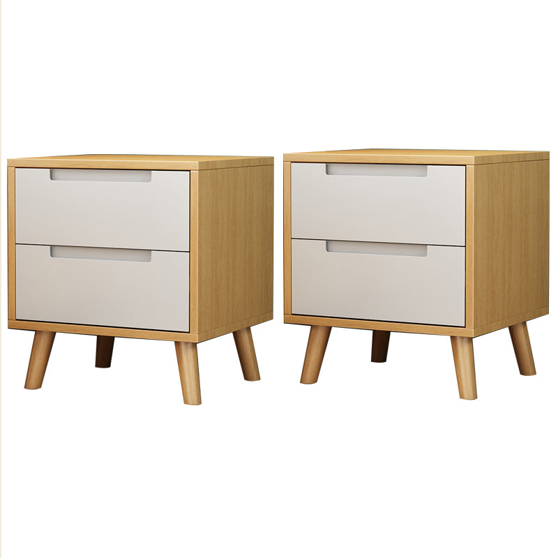 Zeitgenössische massive Holz Nachttischschubladen Betsttisch Beine enthalten