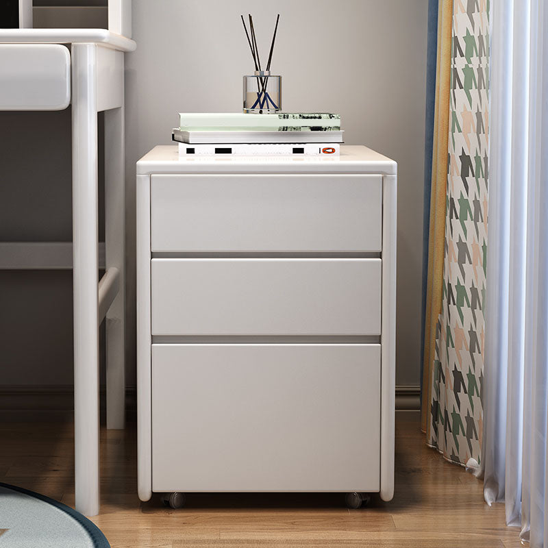 Contemporary Rubber Wood Storage Chest Home Chest with 3 Drawers