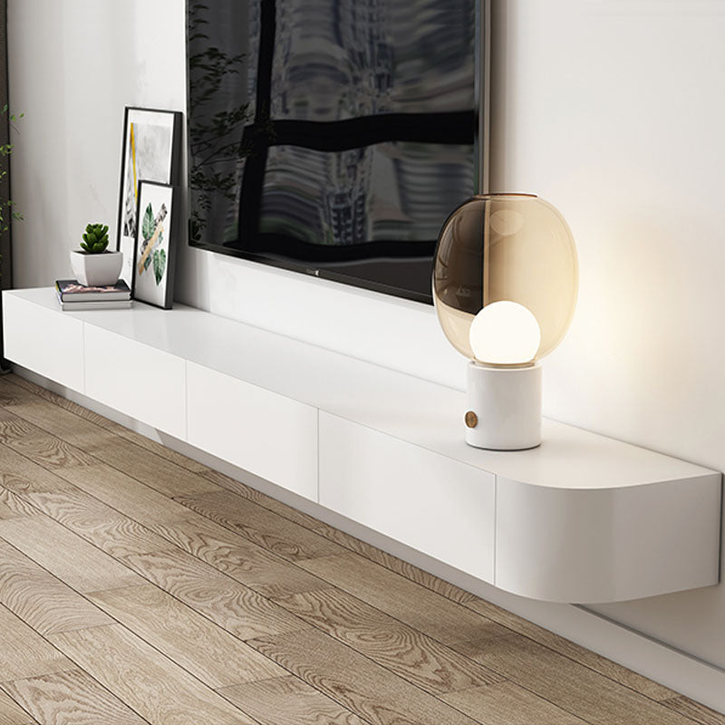 Contemporary Floating TV Console Black/White/Gray TV Stand with Drawers White Clearhalo 'furn' 'furn_tv_stands_entertainment_centers' 'Furniture' 'Living Room Furniture' 'TV Stands & Entertainment Centers' 'TV Stands & Media Storage Furniture' 'tv_stands_entertainment_centers' 5815132