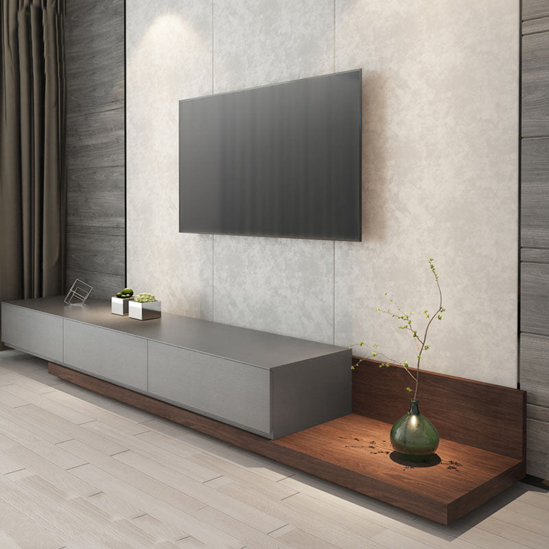 Stand de TV TV de 3 cortavimentación de madera ajustable de madera, 16.5 "D x 11.5" H