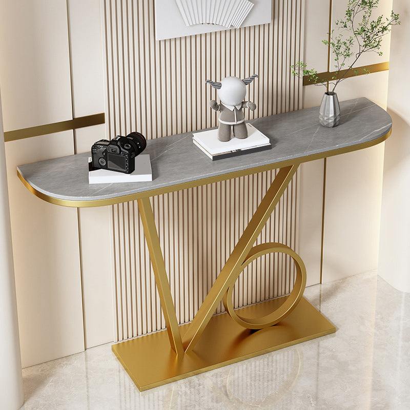 Tavolo di accento console di pietra contemporanea tavolo da ginnastica mezzano per la sala