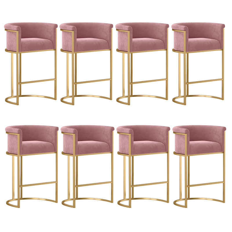 Tissu glamour tabouret de comptoir rembourré siège basseur basse du comptoir arrière