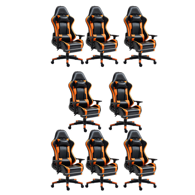 Silla de escritorio moderna silla de computadora de cuero por faux silla con ruedas con ruedas