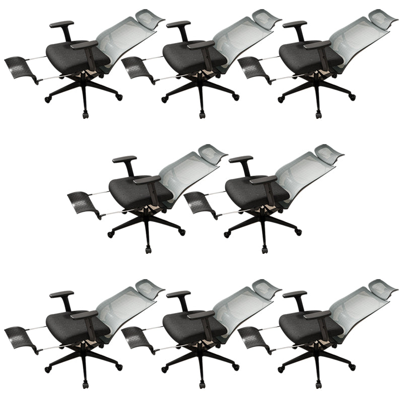 Sedia a maglie moderna sedia da scrivania di supporto lombare con ruote