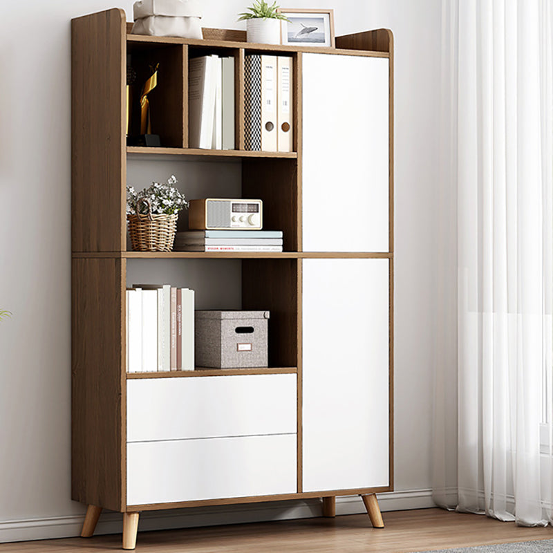 Finitura opaca di libreria standard moderna 11,81 "W -shelf in legno ingegnerizzato per soggiorno