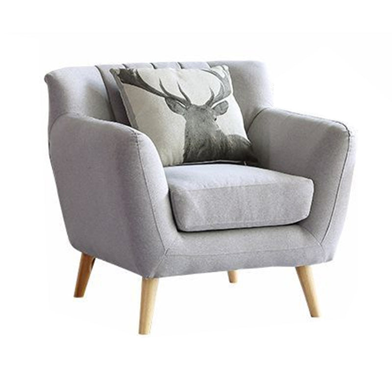Modernismus 1/3-Sitzer-Stoffsofa ausgestattet Armsofa mit Holzbeinen