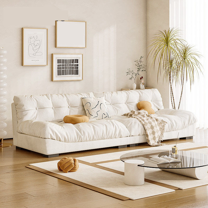 Modern de almohada cosida de almohada en sofá resistente a la mancha beige/naranja