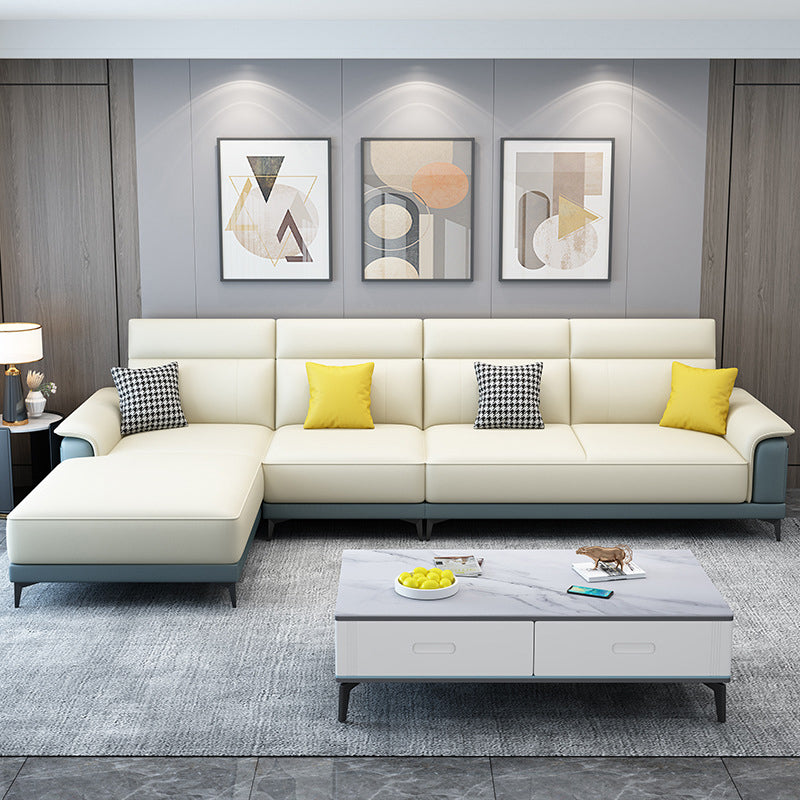 Presentatore sezionale con cuscino posteriore e braccio top per cuscino per il roo vivente