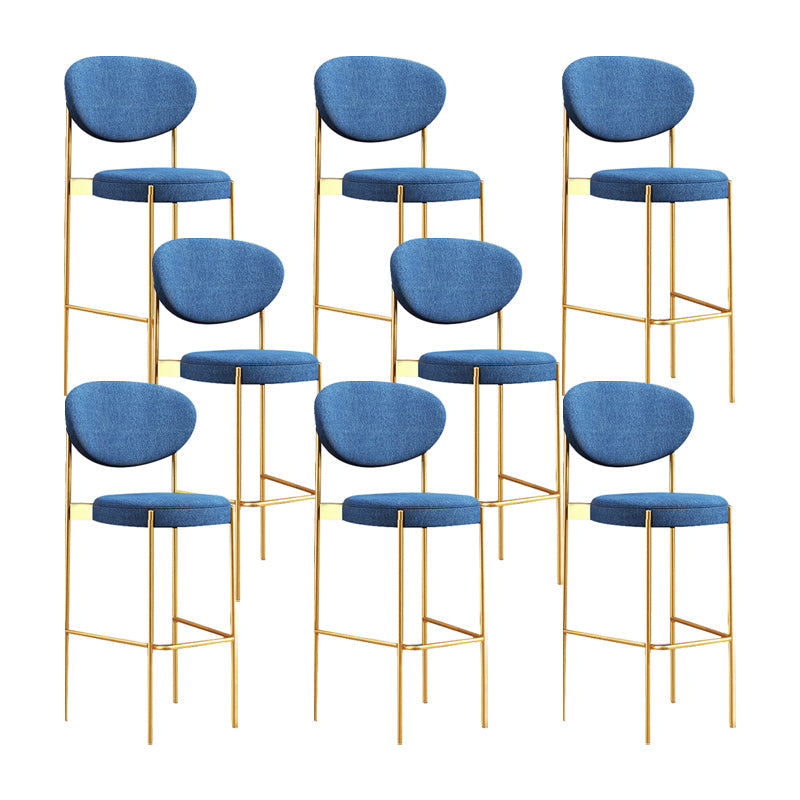 Living Room Upholstered Bar Stool Industrial Armless Bar Chair