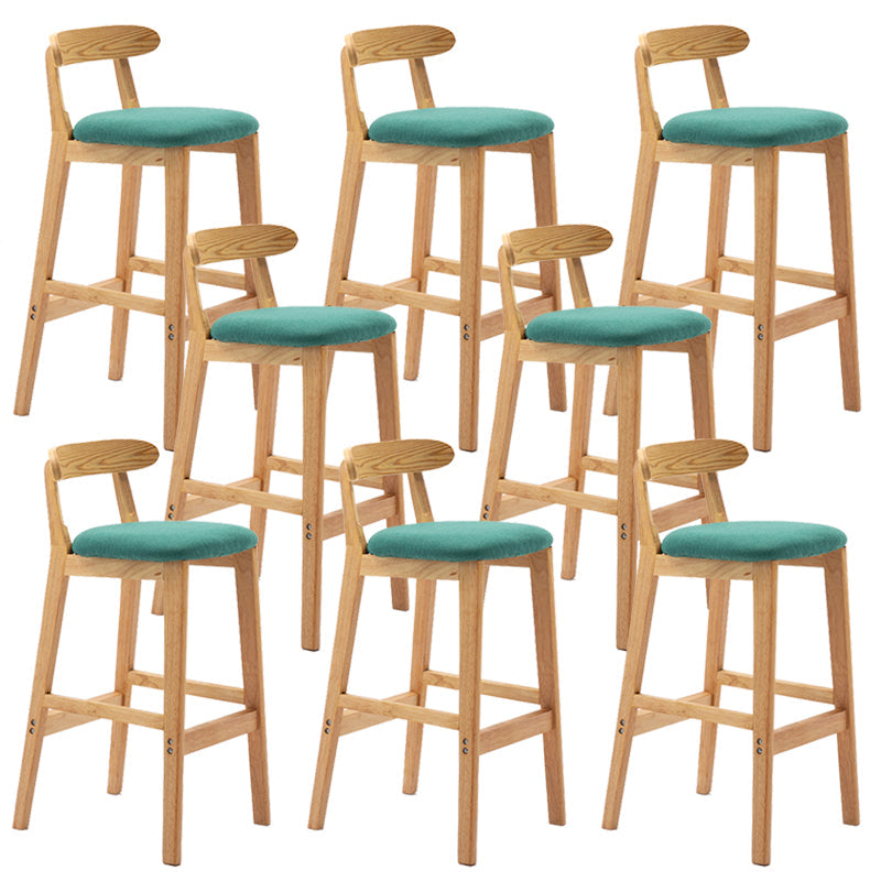 Modern Milk Tea Shop Low Back Stool Matte Finish Upholstered Bar Stools Mint Green 8 Piece Set Clearhalo 'Bar Furniture' 'Bar Stools' 'bar_stools' 'furn' 'furn_bar_stools' 'Furniture' 'Kitchen & Dining Furniture' 5832393
