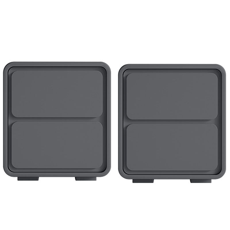 20" Tall Contemporary Bed Nightstand Solid Wood Night Table with Drawers Grey 2 Piece Set Clearhalo 'Bedroom Furniture' 'furn' 'furn_night_stand' 'Furniture' 'night_stand' 'Nightstands' 5833220