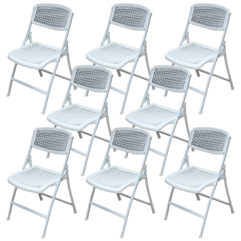 Modern Low Back Office Chair Plastic Armless Upholstered Office Chair White 8 Piece Set Clearhalo 'furn' 'furn_office_chair' 'Furniture' 'Office Chairs' 'Office Furniture' 'office_chair' 5839894