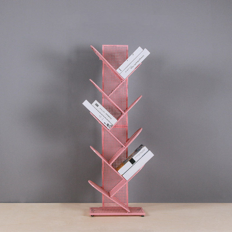 Contemporary Metal Book Shelf Vertical Etagere Shelf Bookcase for Study Room