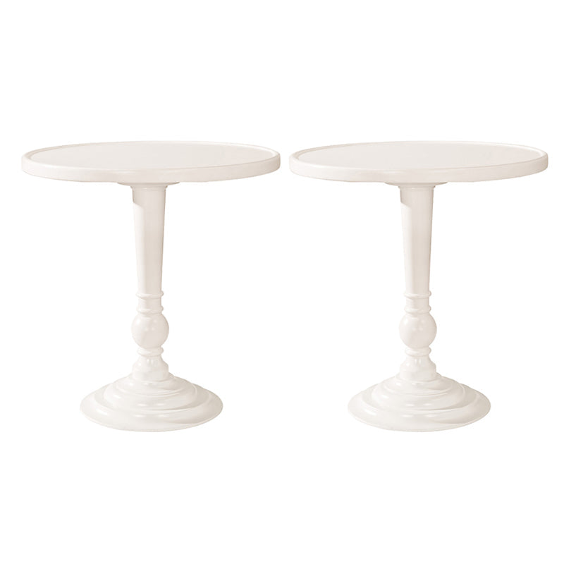 Nordic Corner Table Wood Pedestal Side Table for Living Room 23.6"L x 23.6"W x 24.8"H White 2 Clearhalo 'Coffee & Accent Tables' 'End & Side Tables' 'end_side_tables' 'furn' 'furn_end_side_tables' 'Furniture' 'Living Room Furniture' 5842873