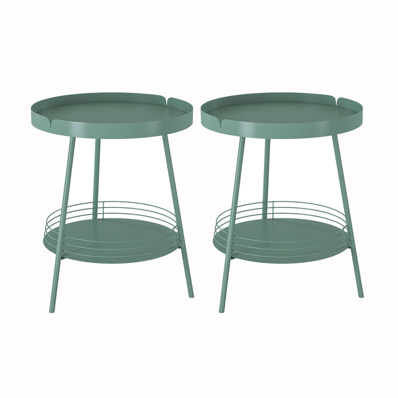 Tavolino superiore a 3 gambe mentale del vassoio rotondo da 21,6 "tavolo da gambe mentali con scaffale