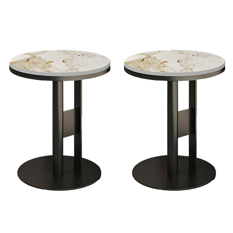 Modern Round Corner Table Slate Pedestal Side Table for Living Room Pandora Gold 2 Clearhalo 'Coffee & Accent Tables' 'End & Side Tables' 'end_side_tables' 'furn' 'furn_end_side_tables' 'Furniture' 'Living Room Furniture' 5843966