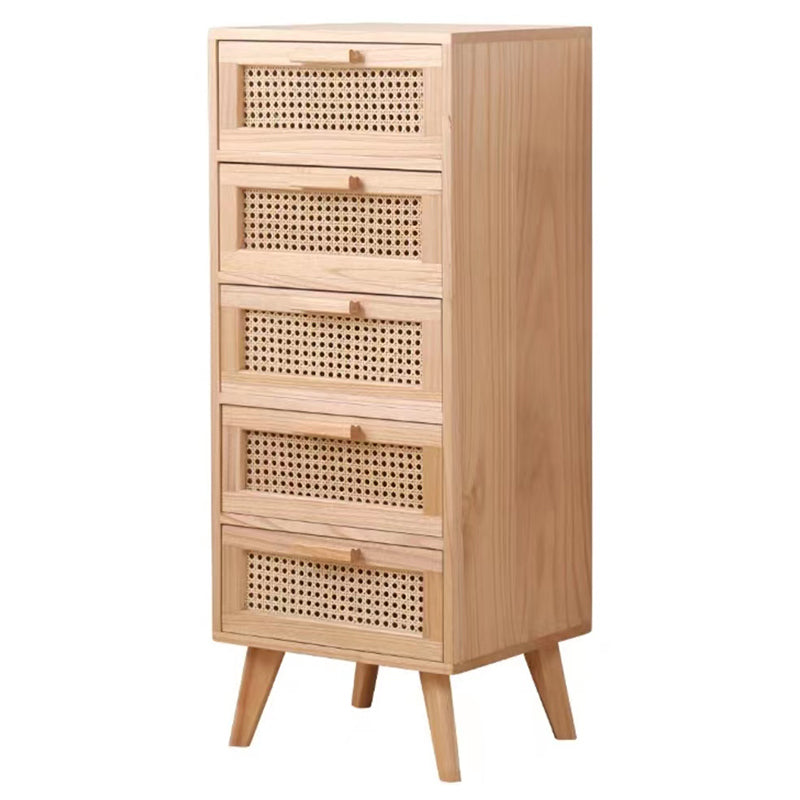Cofre de madera contemporáneo, cofre de acento rectangular con cajones