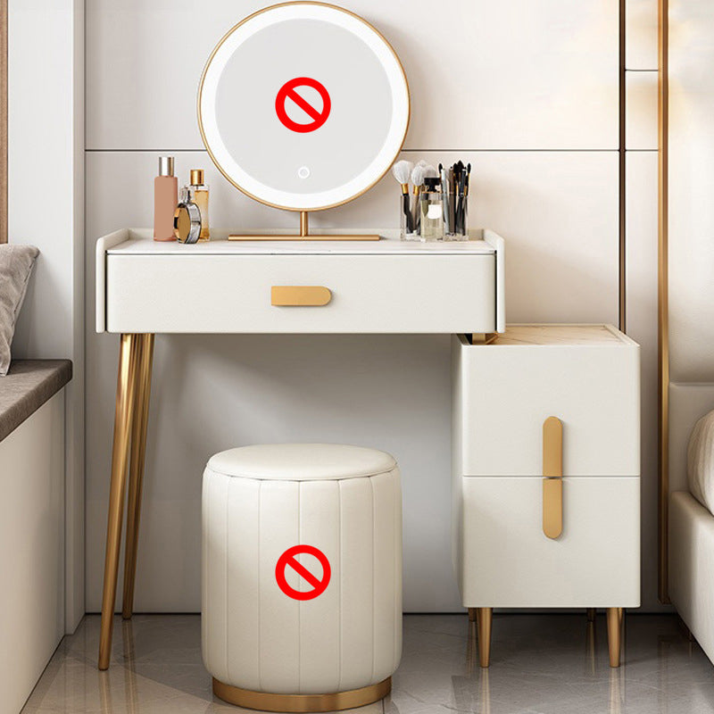 Weißer Waschtisch -Set -Stone Top -Kommode mit Lagerschubladen