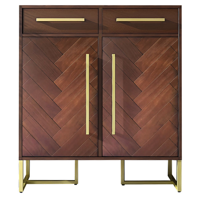 Gabinete aparador de sala de estar de pino gabinete glam credenza con almacenamiento