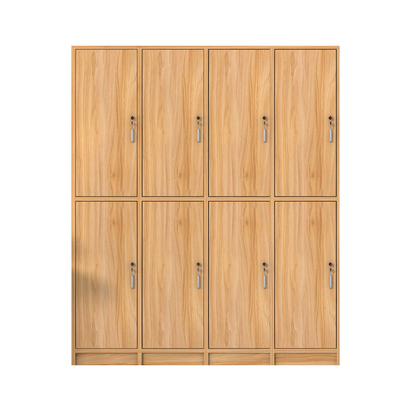 Light Wood Finish Contemporary Storage Cabinet Engineered Wood Indoor Cabinet 63"L x 16"W x 75"H 8 Clearhalo 'Armoires & Wardrobes' 'armoires_wardrobes' 'Bedroom Furniture' 'furn' 'furn_armoires_wardrobes' 'Furniture' 5847758