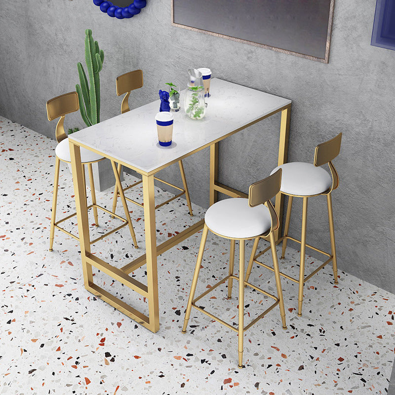 屋内用のコンテンポラリーバーテーブル金属架台ベースバーテーブル