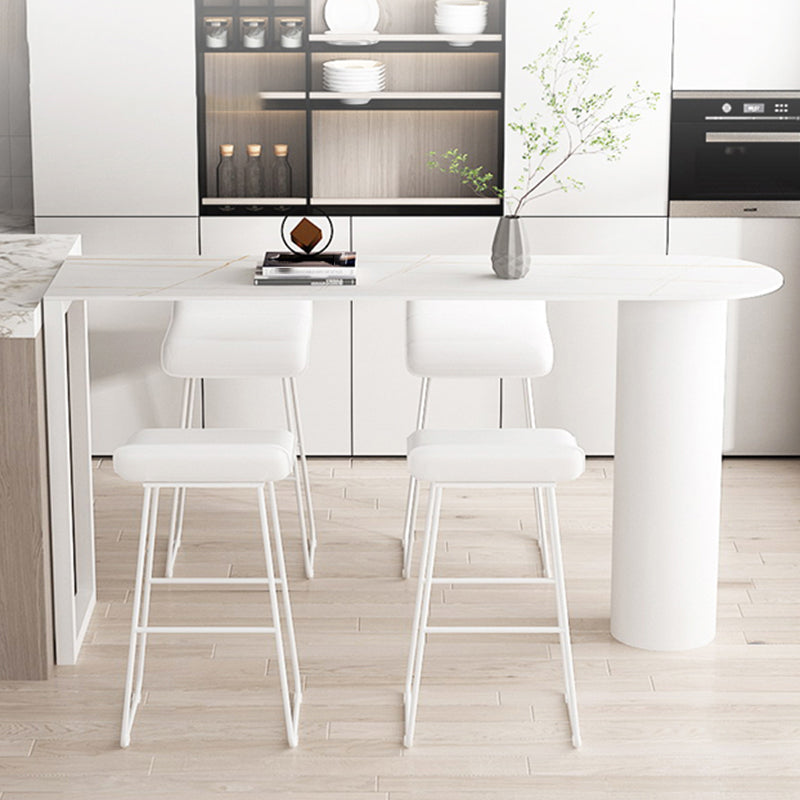 Banda da bar con tavolo da bar contemporaneo con doppio piedistallo per casa