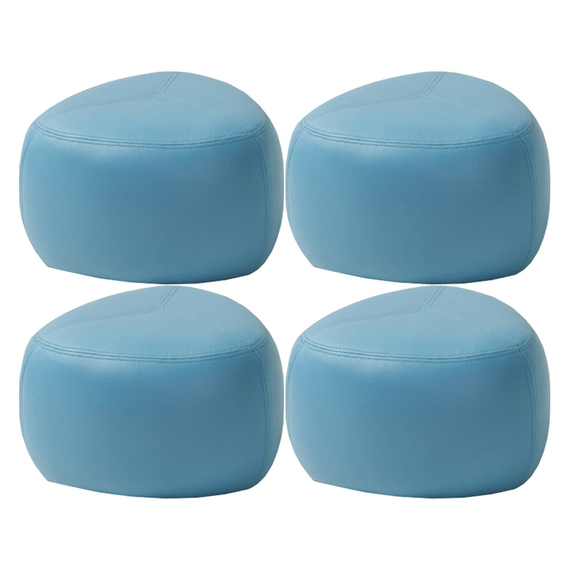 Forma di novità moderna ottomane in pelle semplice sgabello ottomano per soggiorno
