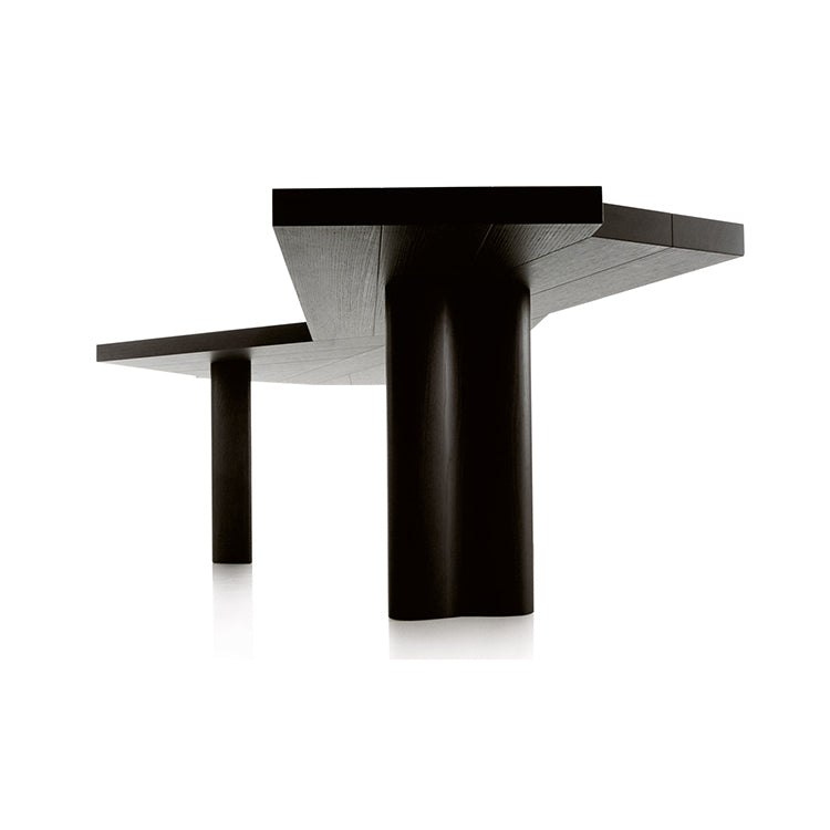 Escritorio de escritura de diseño industrial simple escritorio de madera maciza negro