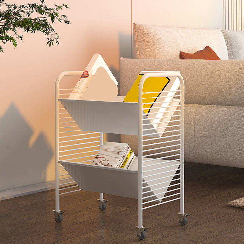 Libreria moderna in metallo geometrico scaffale aperto verticale in brunish