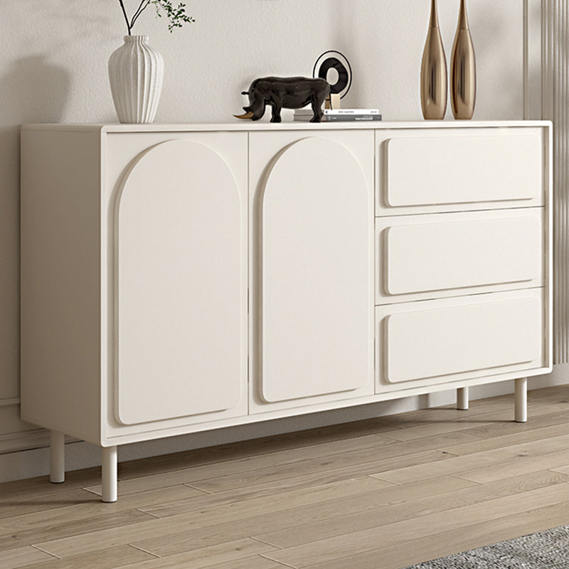 37.4"Tall White Wooden Cabinet , 3- Drawer Rectangle Accent Cabinet 63"L x 14"W x 37"H Clearhalo 'Cabinets & Chests' 'cabinets_chests' 'furn' 'furn_cabinets_chests' 'Furniture' 'Living Room Furniture' 5860826