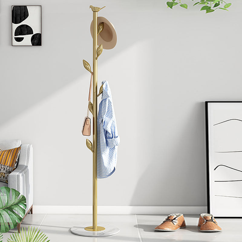 Ganci per cornici della sala metallica contemporanea e foglie Hall Tree Coat gancio