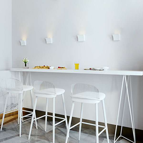 Tavolo da pranzo moderno rettangolare bar in legno artificiale tavolo da bistrot in bianco