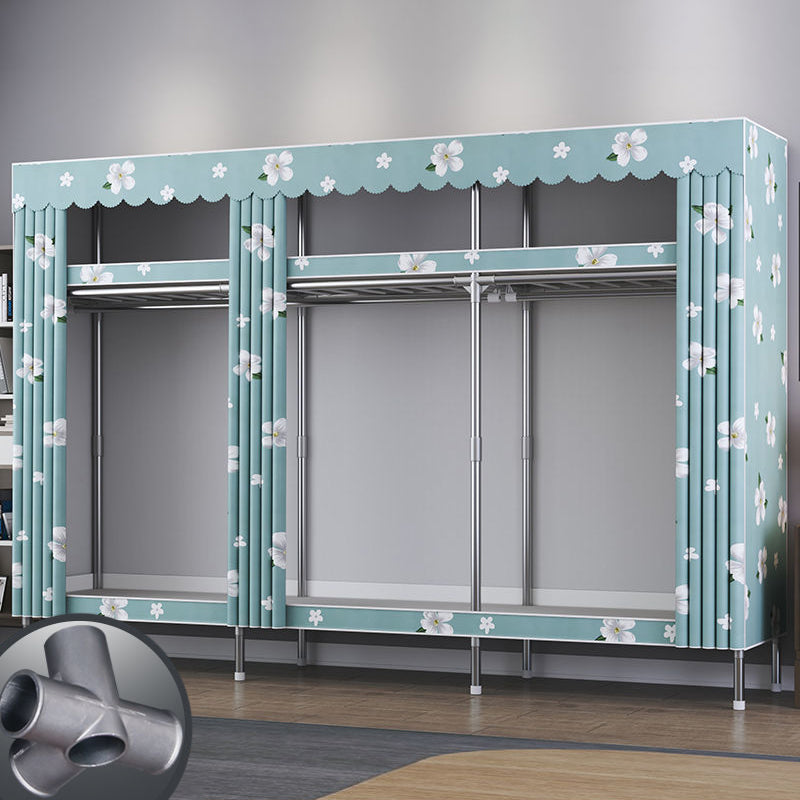 Asta di stoffa del guardaroba in metallo in stile contemporaneo incluso l'armadio del guardaroba per la casa