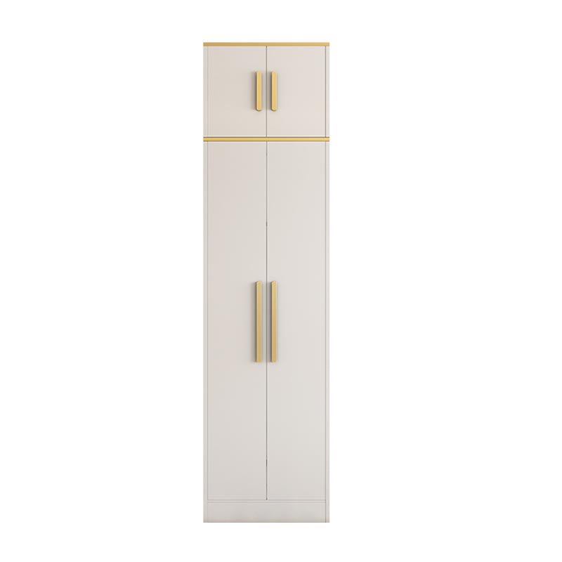 Contemporary Style Wardrobe Wooden Wardrobe Closet with Drawer 31.5"L x 23.6"W x 76.8"H White Armories & Top Cabinet Clearhalo 'Armoires & Wardrobes' 'armoires_wardrobes' 'Bedroom Furniture' 'furn' 'furn_armoires_wardrobes' 'Furniture' 5865379