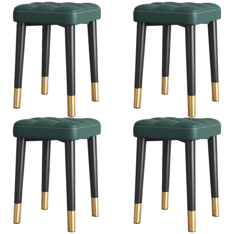 Moderner PU Leder Boucle Pouf Plattenquadrat