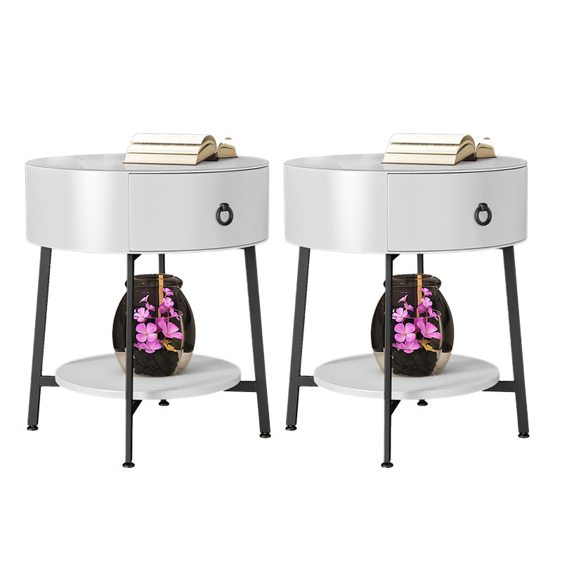 Metal Bedside Gabinet Beard Stant Accent Table Nightsand con piernas