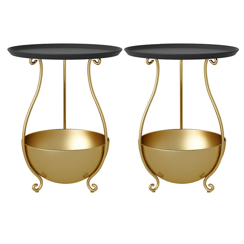 Metall Akzenttisch Nachttisch unterer Regal Nachttisch für Schlafzimmer